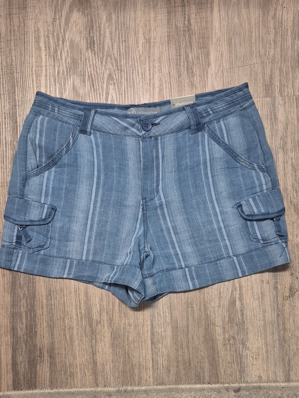 Wit & Wisdom Striped Blue Cargo Shorts